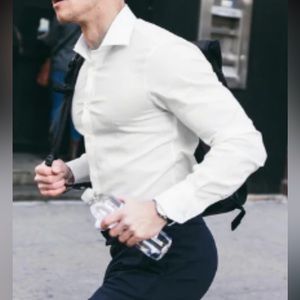 Twillory leader performance white traditional dress shirt